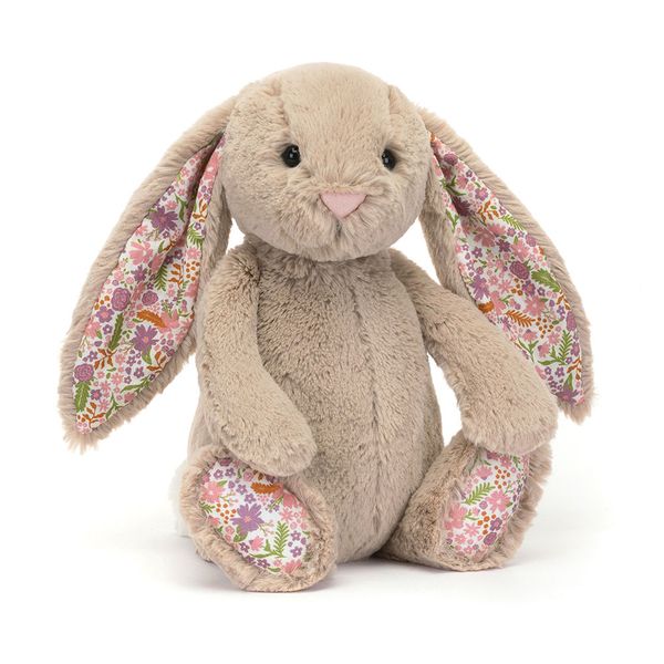 Jellycat blossom beige bunny petal – kosekanin med blomstrete detaljer